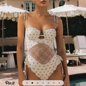 New!Montce Heidi Floral‎ Petal Lace   One Piece Swimwear